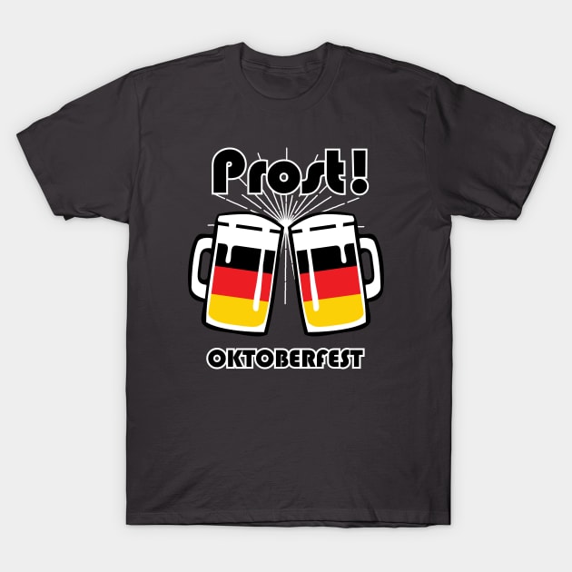 oktoberfest german flag mug prost T-Shirt by atomguy